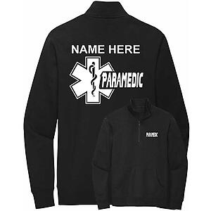 Custom Paramedic Quarter Zip Sweatshirt 1/4 zip pullover Star of Life Personalized