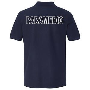 Paramedic Navy Men's Polo Shirt Short Sleeve Emergency Medical