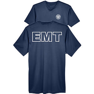 Men's UV 40+ Sun Protection Short Sleeve Shirt Performance Emergency Medical Technician EMT
