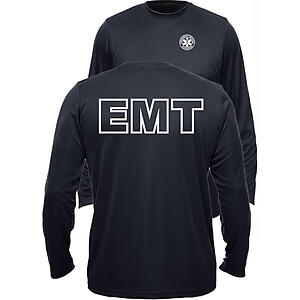 Men's UV 40+ Sun Protection Short Sleeve Shirt Performance Emergency Medical Technician EMT
